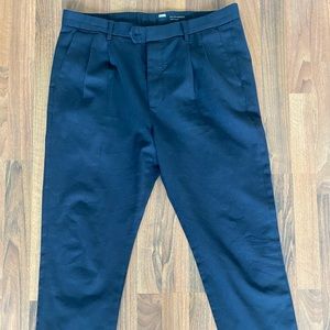 Black All Saints Cropped Slim Pants, 34